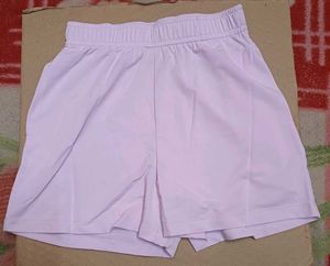 Shein Strapless Bandeau Crop Top With Shorts