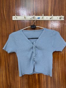 Ribbed Knit Cropped Top