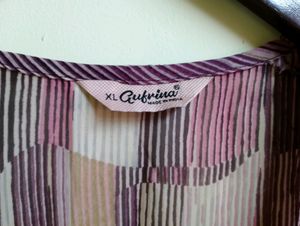 Gufrina Pink Striped Georgette Shrug (Women)