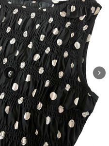 Chic Smocked Polka Dot Sleeveless Top