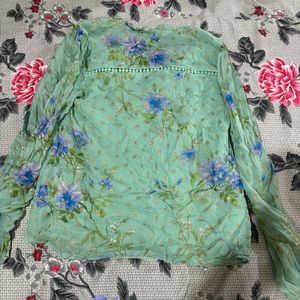 Boho Floral Print Blouse