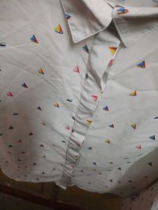 Patterned Button-Down Shirt