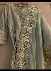Elegant Mint Green Kurta Set with Dupatta