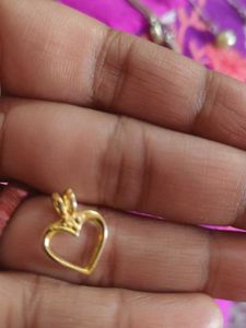 Gold Heart Pendant Charm