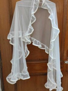 Elegant White Net Dupatta