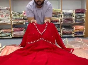 Pakistani Hank Work Zari Alia Cut Kurta With Pant