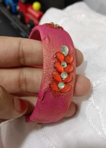 Pink Embellished Bracelet