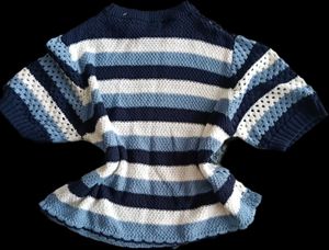 striped knit crop top