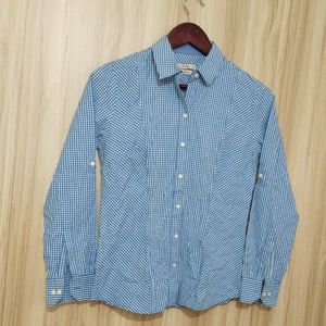 Cantabil Blue Checks Qomens Shirt