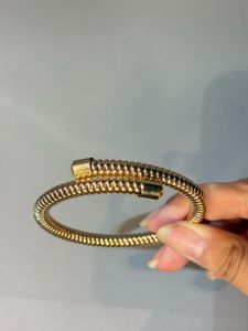 Stylish Gold Tone Coil Bracelet