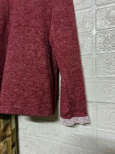 2 Tops Leopard Print Cropped Top and maroon to