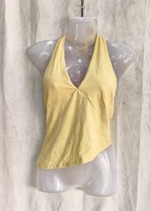 Yellow Halter Neck Summer Top