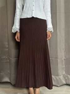 Elegant Pleated Maxi Skirt