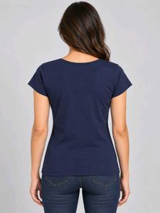 Cute Navy Blue 'Just Queening' T-Shirt