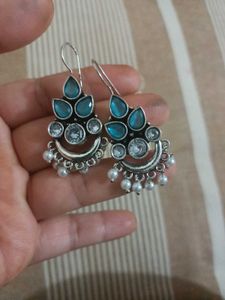 Turquoise & Pearl Accent Earrings