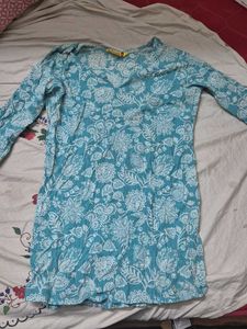 blue kurti, cotton blend