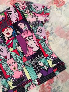 negotiable /pop Art Comic Style Graphic top