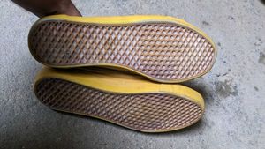 Yellow Suede Velcro Sneakers