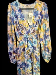 Beautiful Floral Print Wrap Dress
