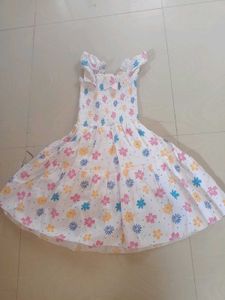 Cute Floral Print Cotton Dress