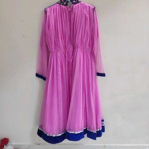 Pink Anarkali Suit with Embroidered Jacket