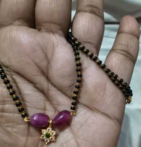 Elegant Mangalsutra with Ruby Pendant