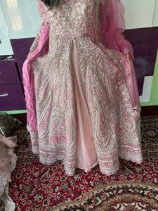 Pink embroided gown