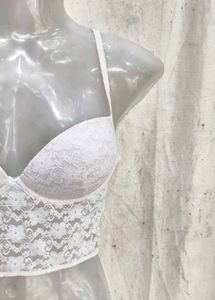 White Lace Longline Bralette