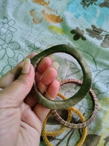 Elegant Gold Twisted Bangles Set combo