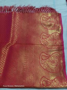 Vibrant Pink Silk Saree