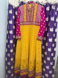 Vibrant Yellow Anarkali Suit