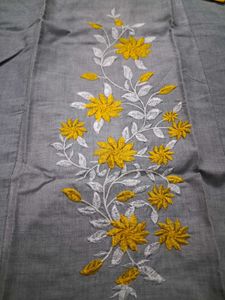 Grey Embroidered Kurta