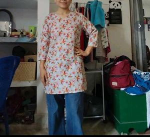 Floral Print Kurta