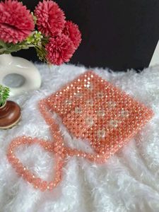 Beaded Flower Shoulder Bag