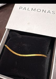 Palmonas Gold Herringbone Chain Bracelet