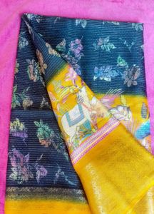 Beautiful zari line s fancy saree