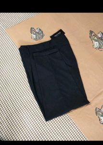 Chic Black Belted Trousers