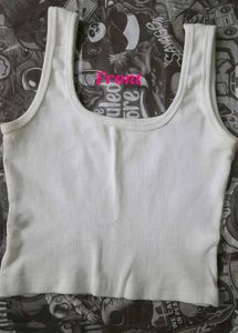 White Ribbed Knitted Tank Top! ⛄