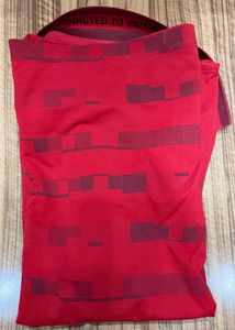 Men's Red Geometric Print Polo T-Shirt(M SIZE)