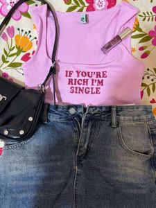 Pink Graphic Tank Top