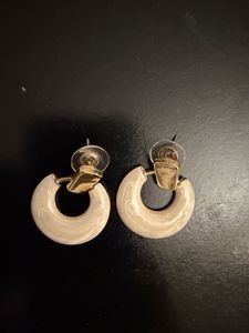Chic Cream Hoop Earrings