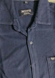 Men's Navy Blue Casual Shirt