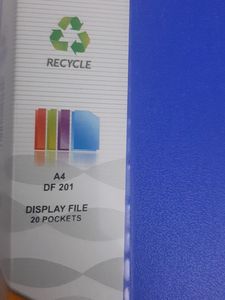 A4 Display File , Blue Color- 20 Pockets