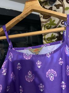 Purple Printed Kurta