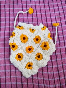 Sunflower crochet bandana 😄