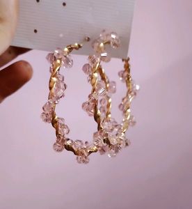 Sparkling Crystal Hoop Earrings