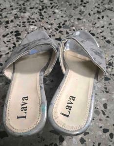 Stylish Grey Marble Wedge Sandals