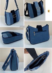 Stylish Denim Patchwork Shoulder Bag