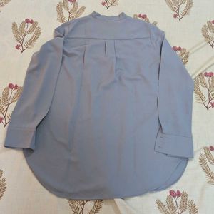 Light Blue V-Neck Tunic Top