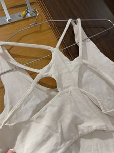 White Criss-Cross Back Tank Top